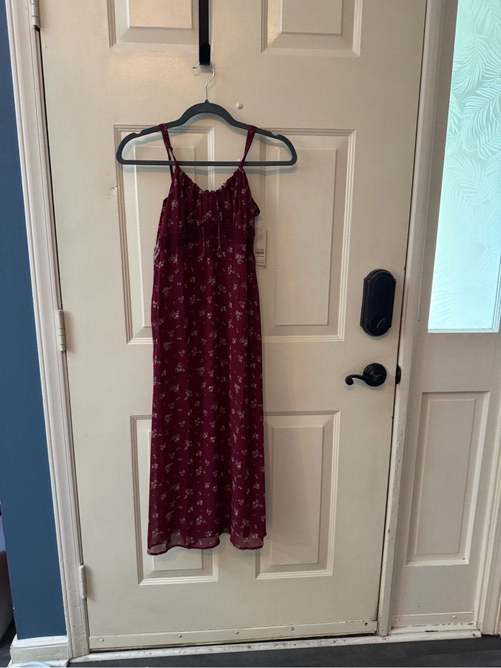 No Boundaries Burgundy Floral Maxi Dress